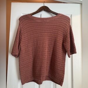 LOFT Women's Crocheted Sweater - Rust